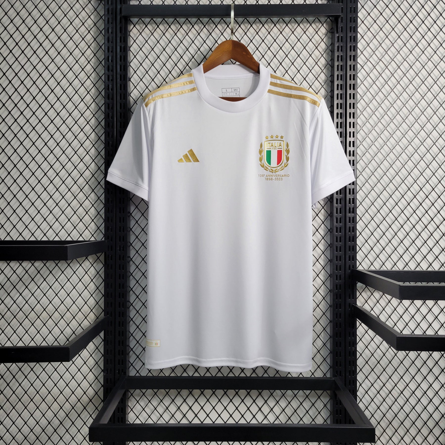 Camisa Itália Edição Especial 2023/24 - Adidas Torcedor Masculina - Branca/Dourada