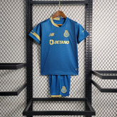 Kit Infantil Porto Third 2023/24 - New Balace Torcedor - Azul/Dourada