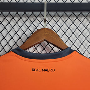 Camisa Real Madrid Away 2013/14 - Adidas Retrô Masculina - Laranja/Preta
